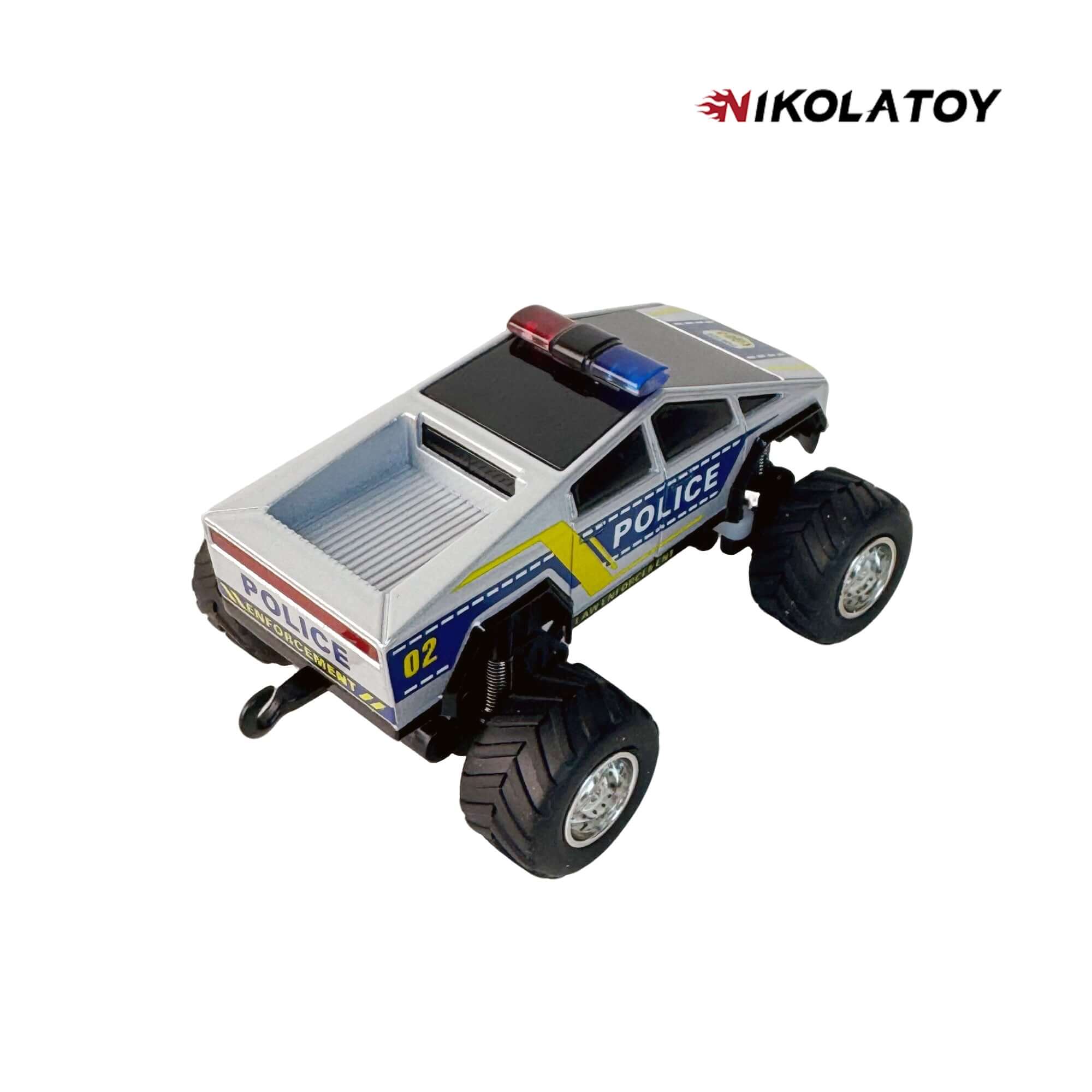 1:64 Police Cybertruck Remote Control Car