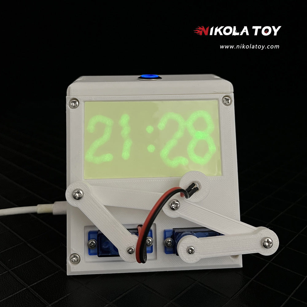 3D Printing Mechanical luminous clock robot