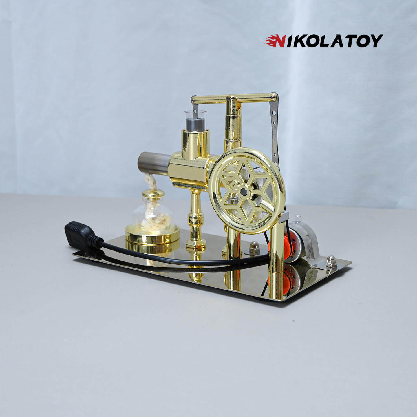 Stirling Engine Model - Power Generation+LED Light
