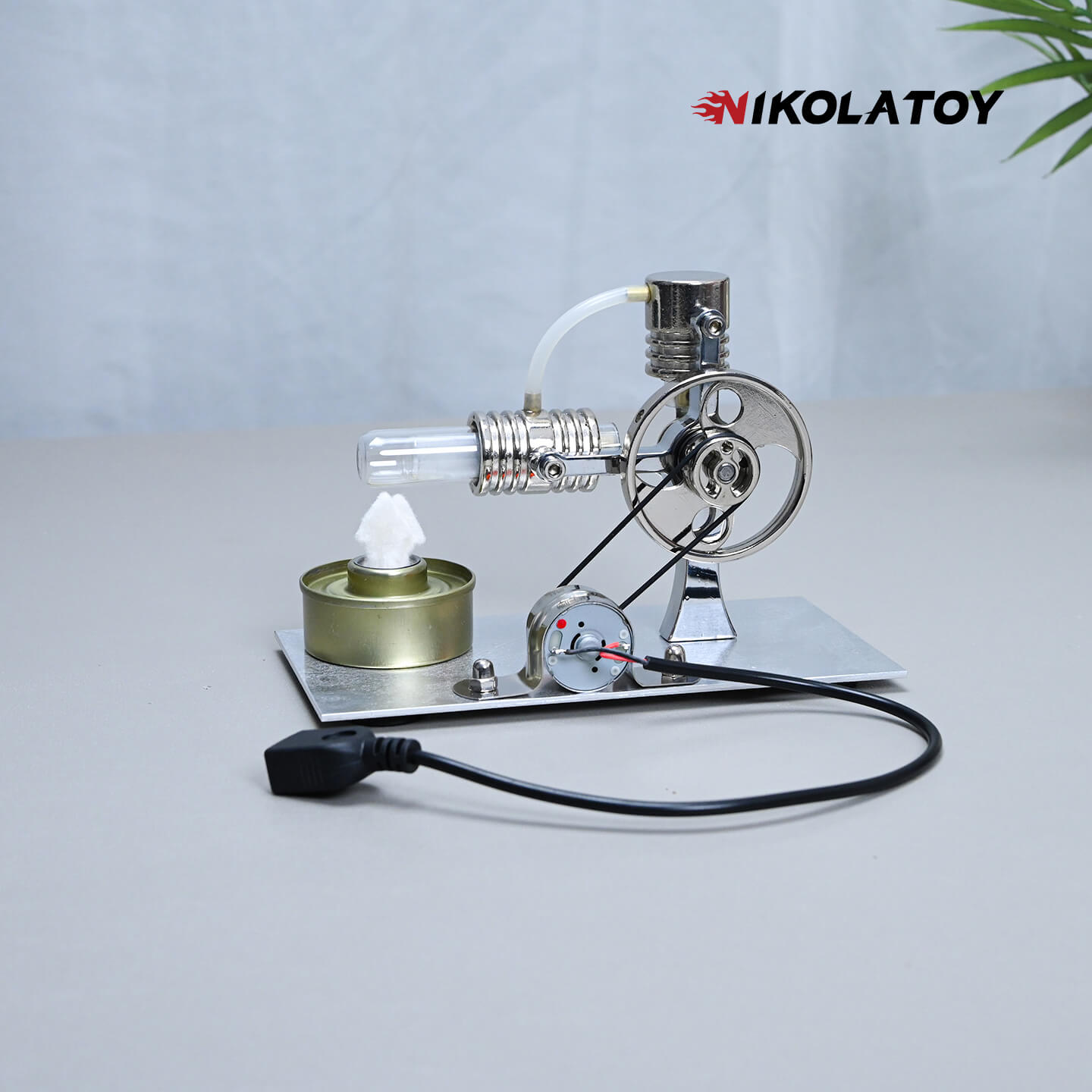 L-Type Stirling Engine Model - Power Generation+LED Light