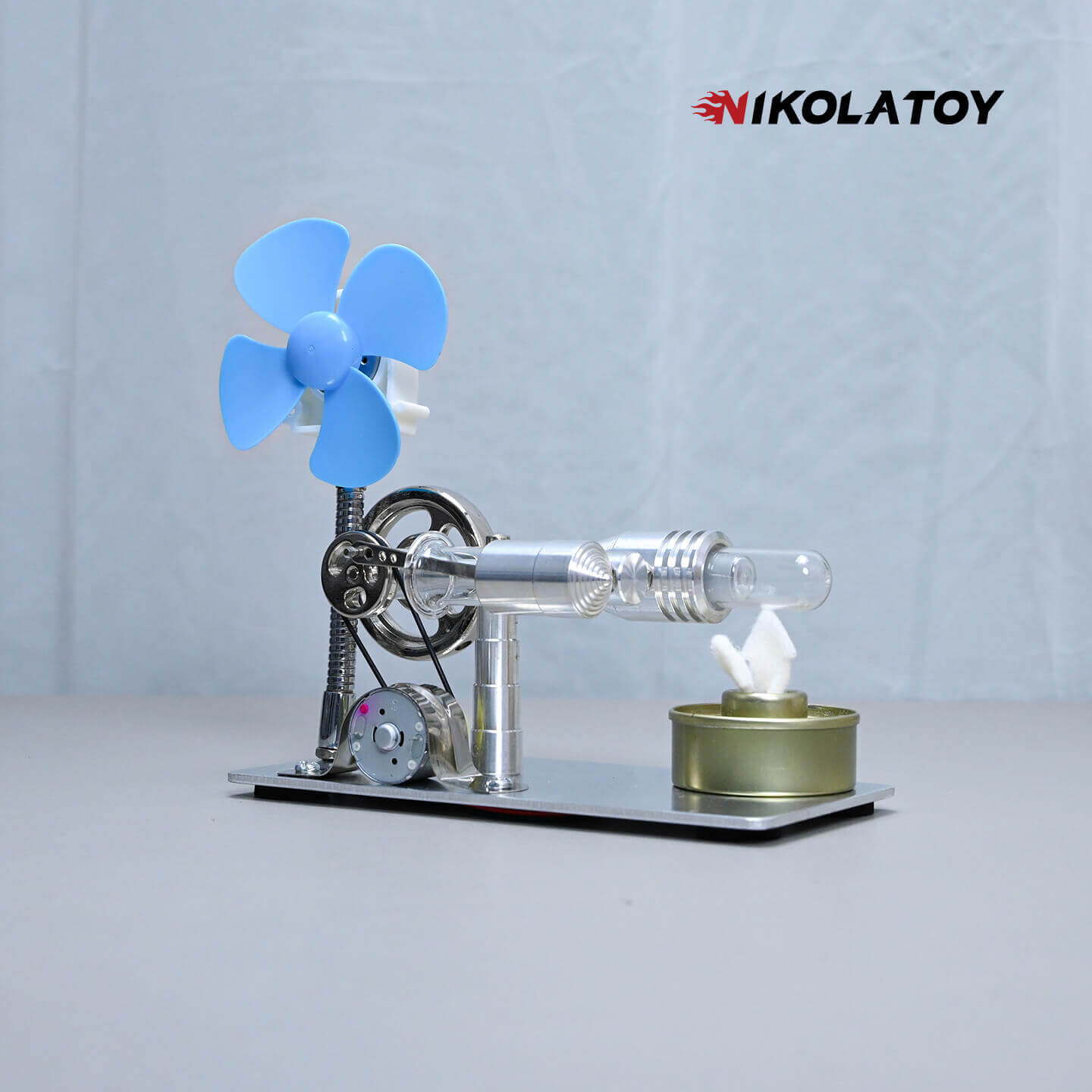 Stirling Engine Model - Power Generation+Windmill