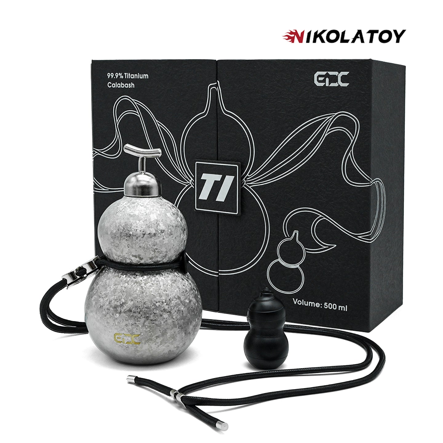 Limited Edition Titanium Gourd Thermos Bottle EDC Gift Box