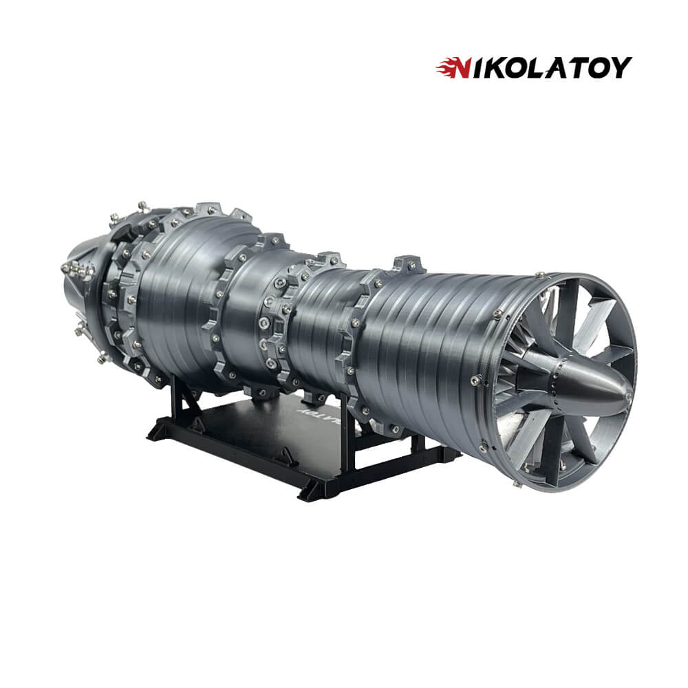 3D Printed Military Fighter Turbojet Engine Model