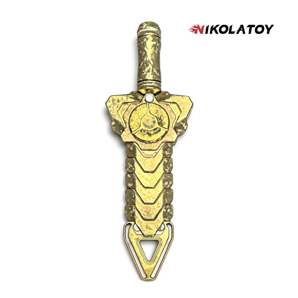 Ultra Limited Rattlesnake Sword Titanium Ice Crystal Forging One of a Kind EDC Toy