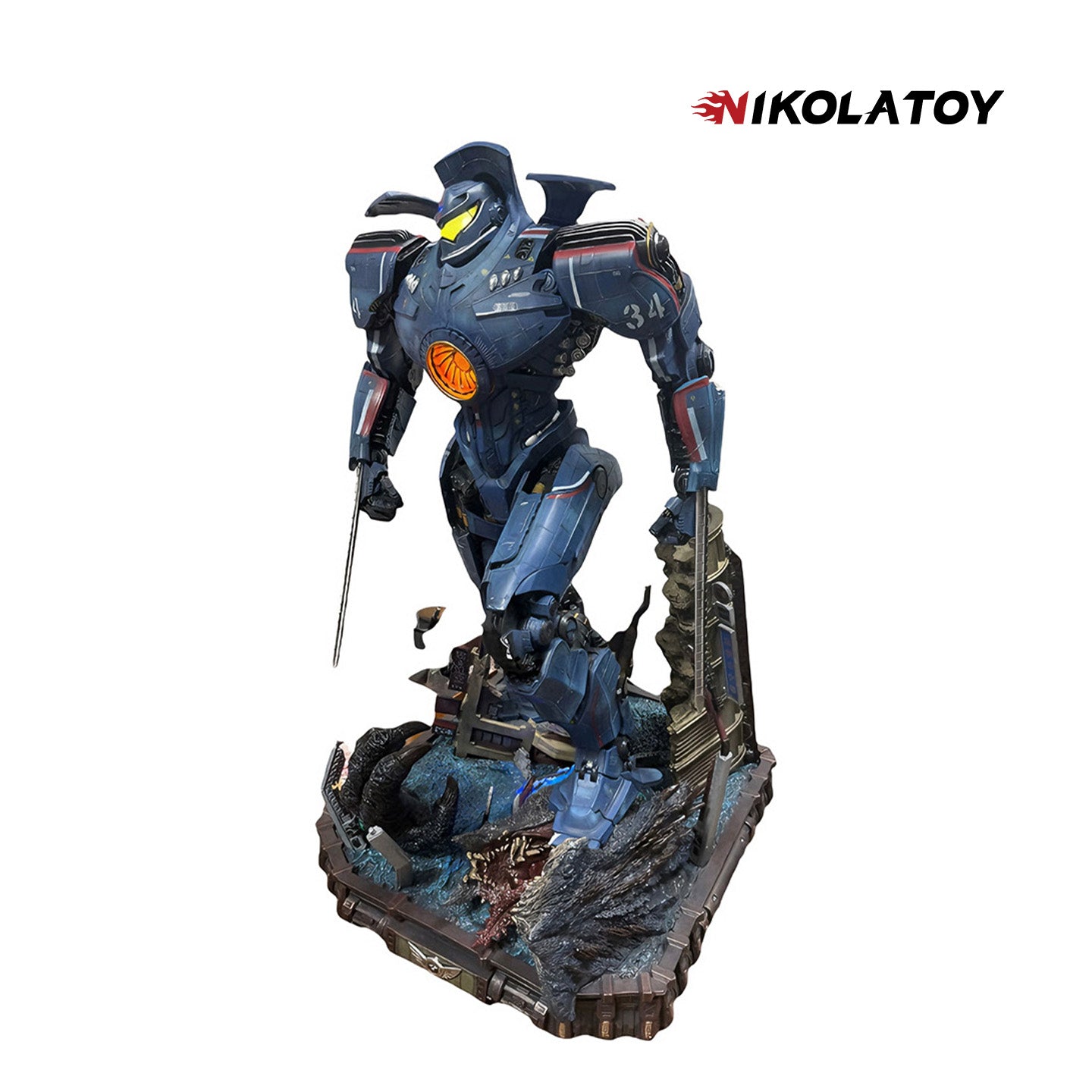 Pacific Rim Gipsy Danger P15 Mechanical Action LED Illuminated Figure Statue