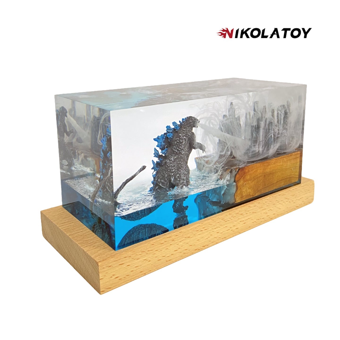 Creative Resin Night Light Desktop Ornament - Godzilla