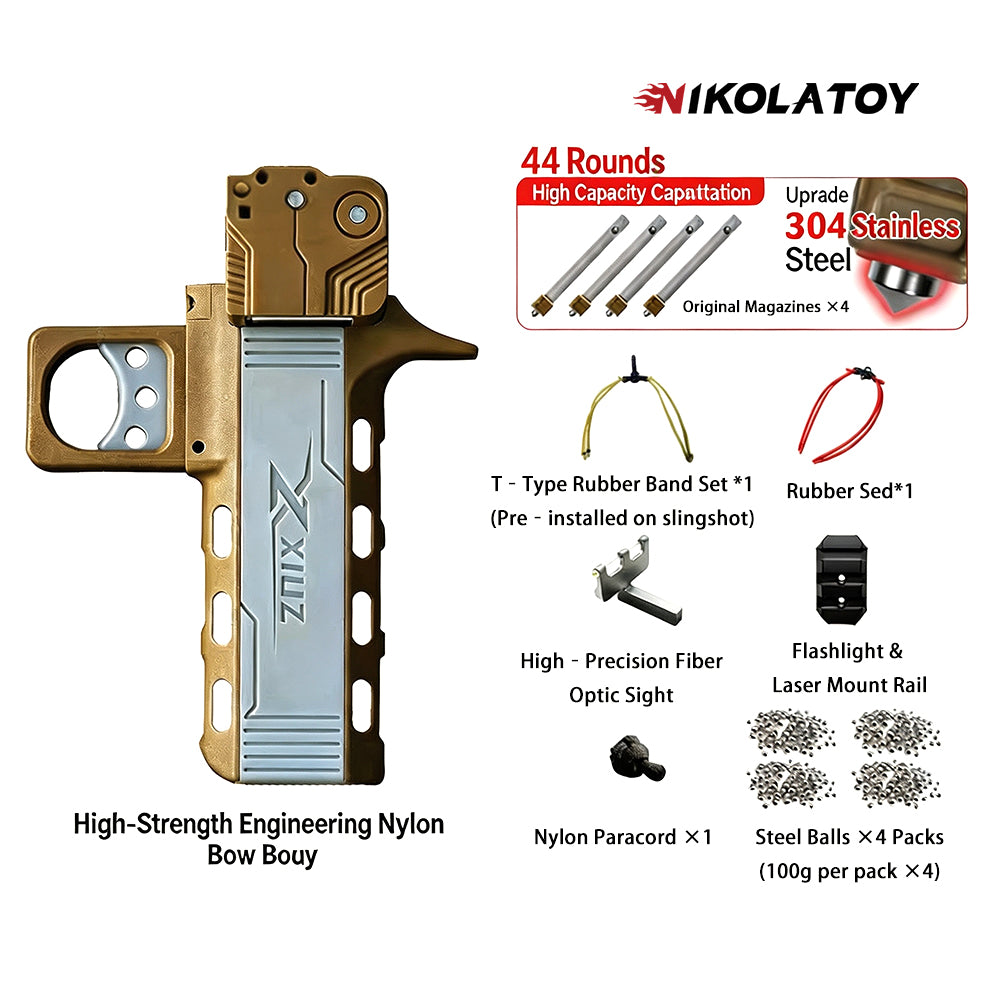 Xiuzong‑V5 Tactical Auto‑Loading Full Metal High‑Velocity Slingshot