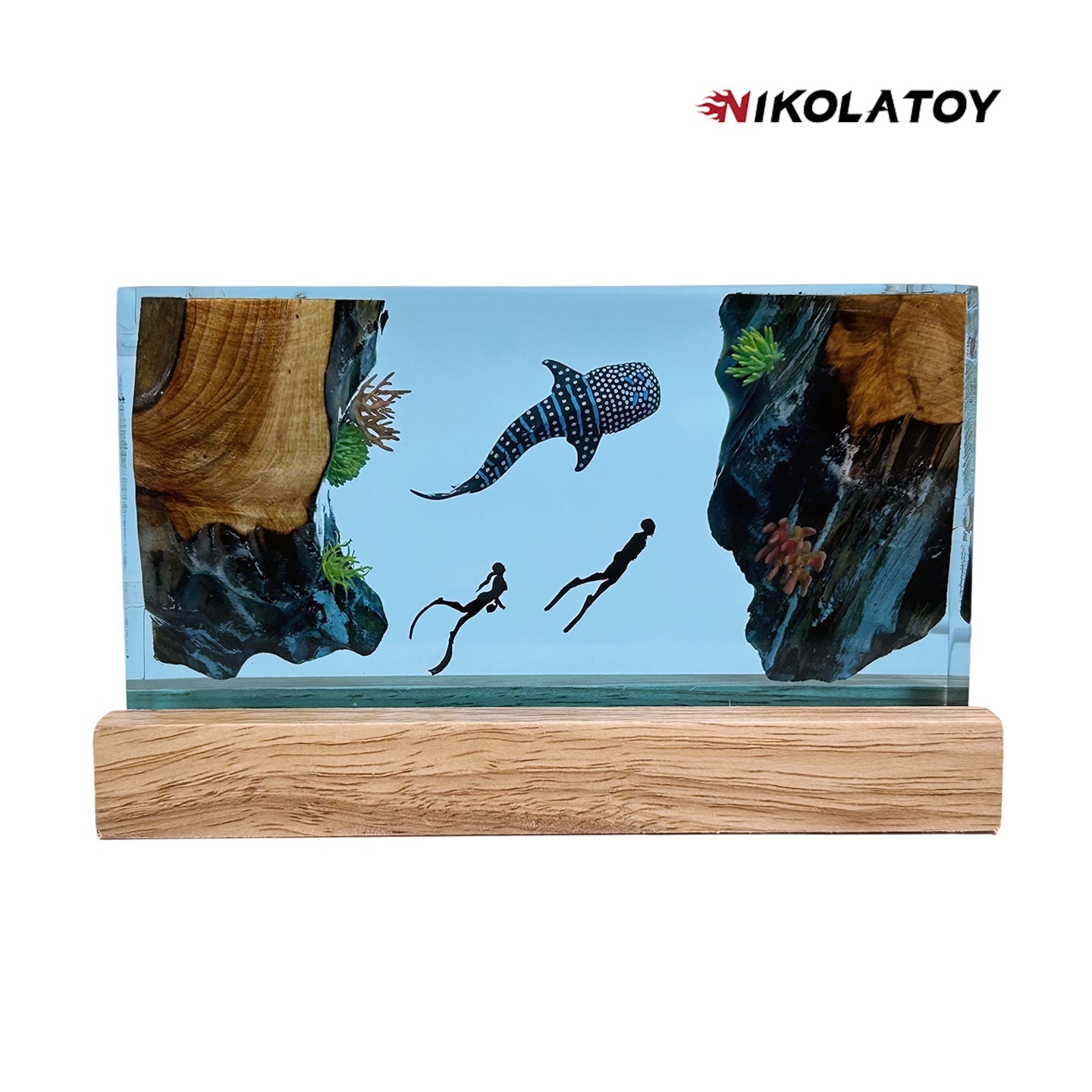 Creative Resin Night Light Desktop Ornament - The Underwater World