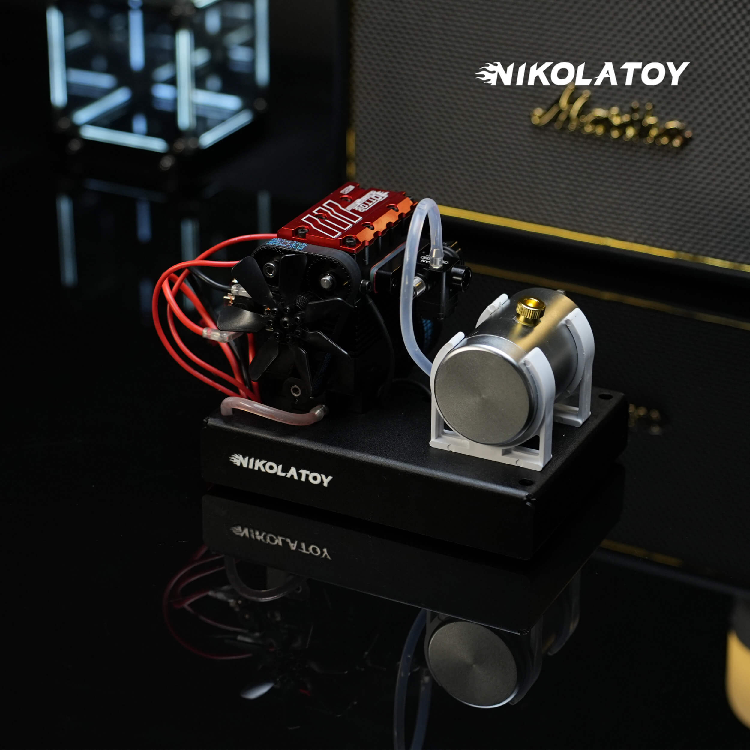 Mini Dual‑Cylinder Internal Combustion Engine Model DIY Assembled Kit