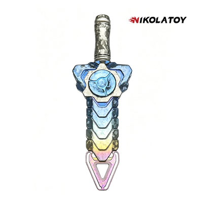 Ultra Limited Rattlesnake Sword Titanium Ice Crystal Forging One of a Kind EDC Toy
