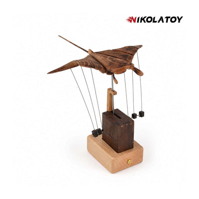 Artisan Wooden Manta Ray Automaton Ornament
