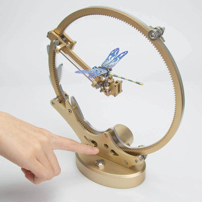 TECHING Flying Dragonfly Kinetic Sculpture 3D Metal Model DIY Kits