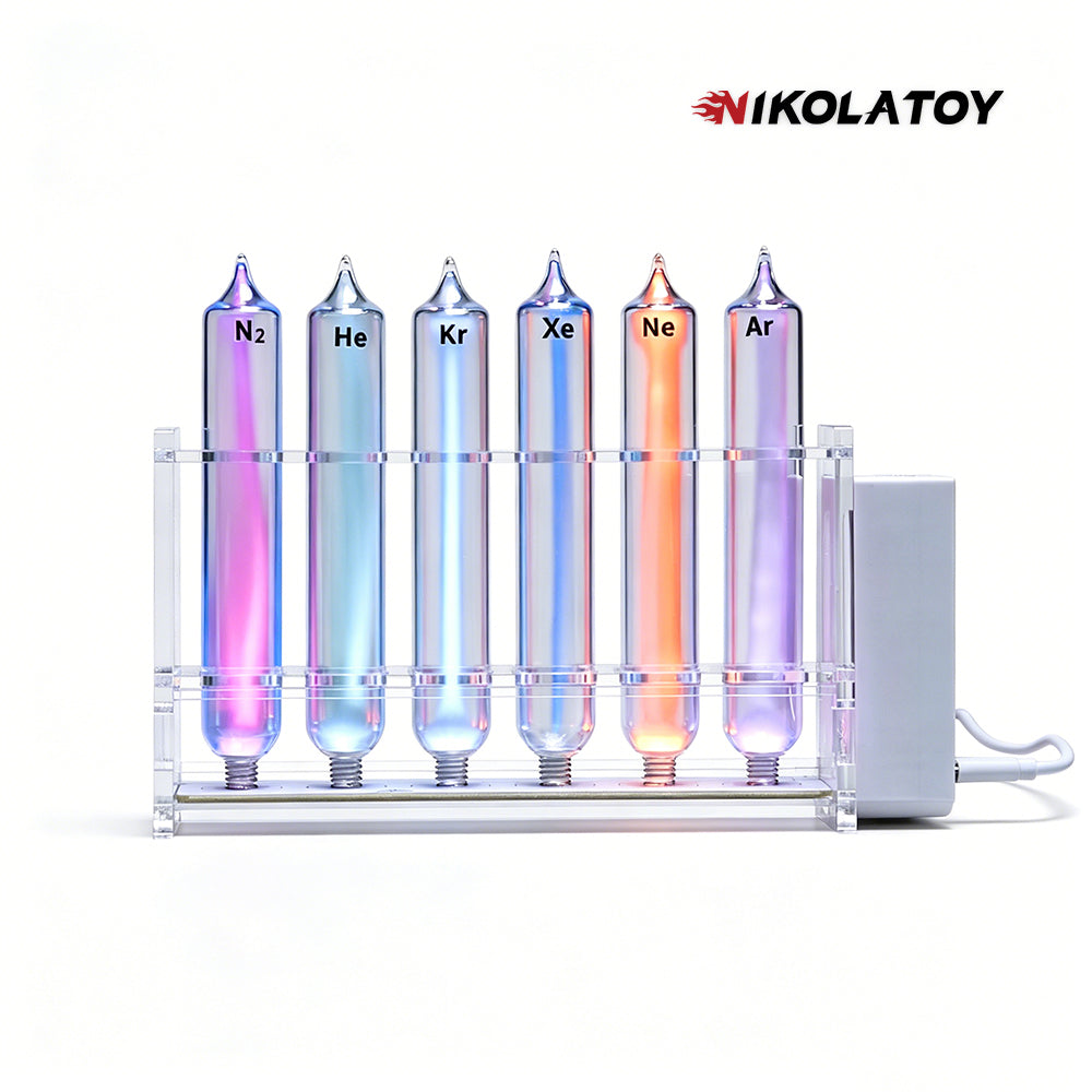 Tesla Plasma Reaction Inert Gas Glass Luminous Tube Vertical Kit