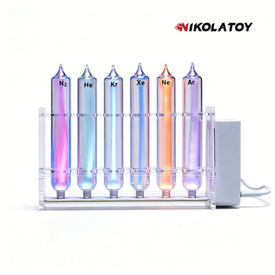 Tesla Plasma Reaction Inert Gas Glass Luminous Tube Vertical Kit