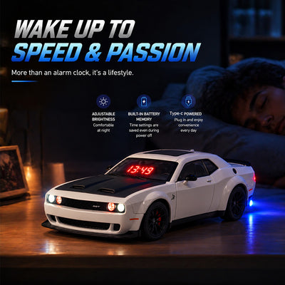 Hellcat Alarm Clock with Engine Sound & Light Mist