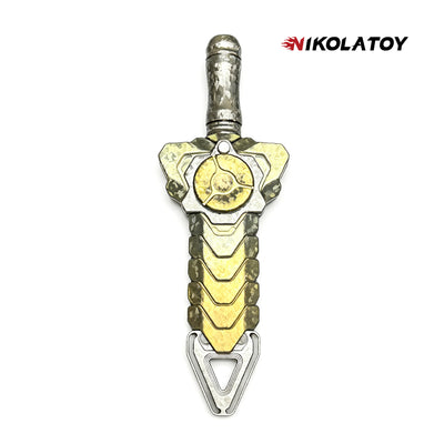 Ultra Limited Rattlesnake Sword Titanium Ice Crystal Forging One of a Kind EDC Toy