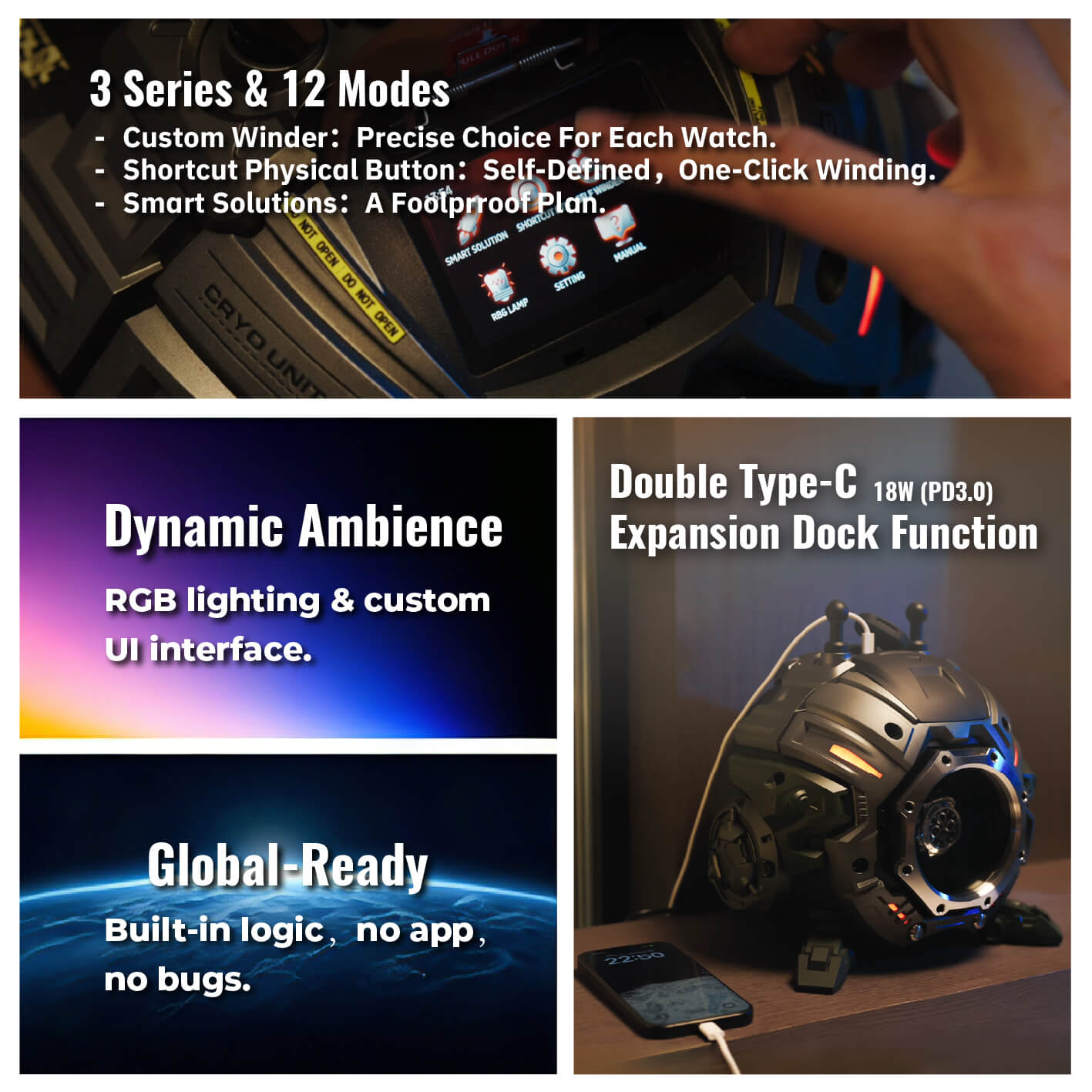 Gravity Furnace Watch Winder Robot