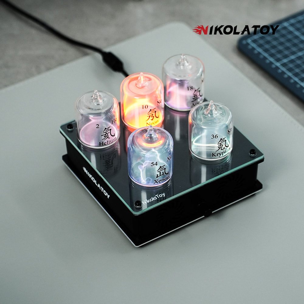 Noble Gas Cylinder Glow Tube Set