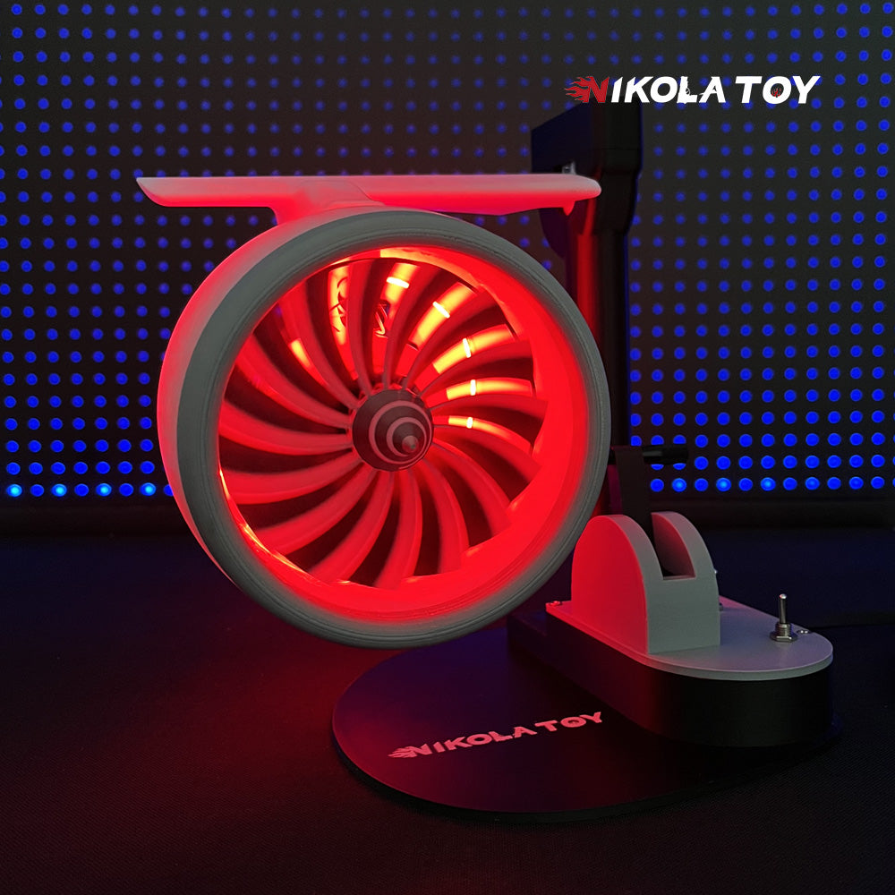 Creative desktop JetFan - equipped with a humidifier and red tail lights