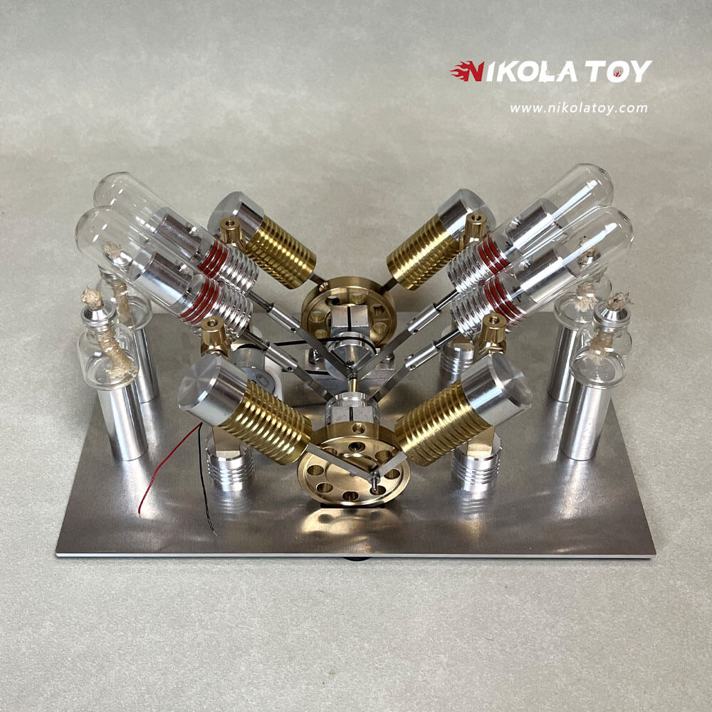 Stirling engine - new V4 engine - Nikola Toy