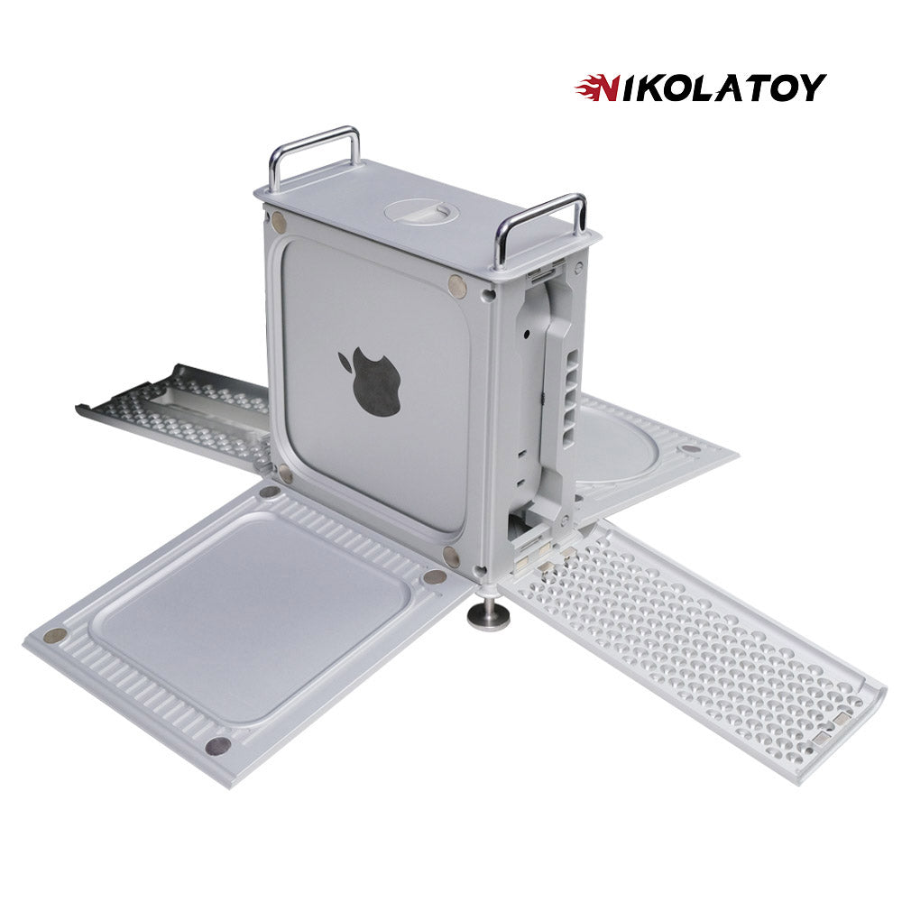 NIKOLATOY™ Modular alloy magnetic suction Macmini protective shell