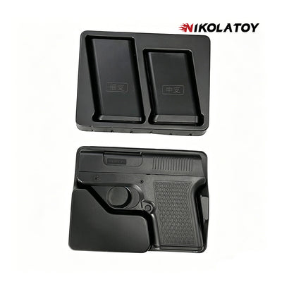 Gun Type Cigarette Lighter With 3 Replaceable Magazine Clips