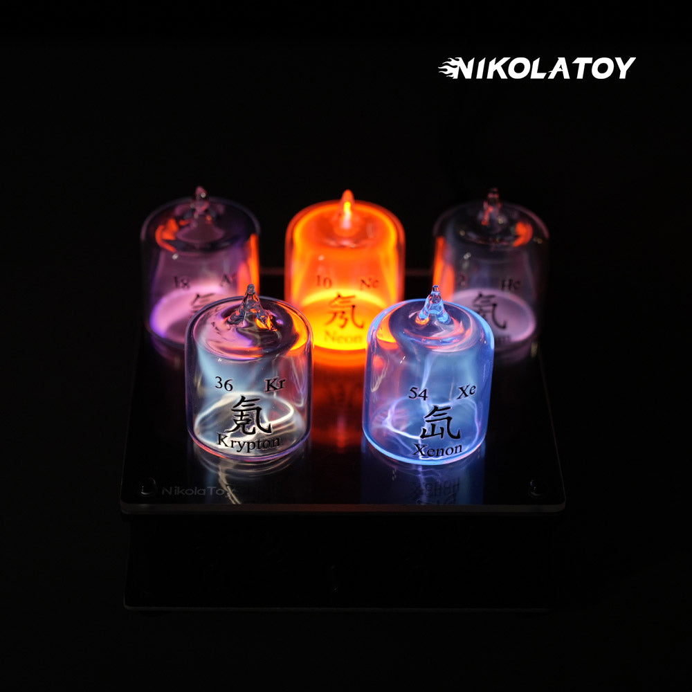 Noble Gas Cylinder Glow Tube Set