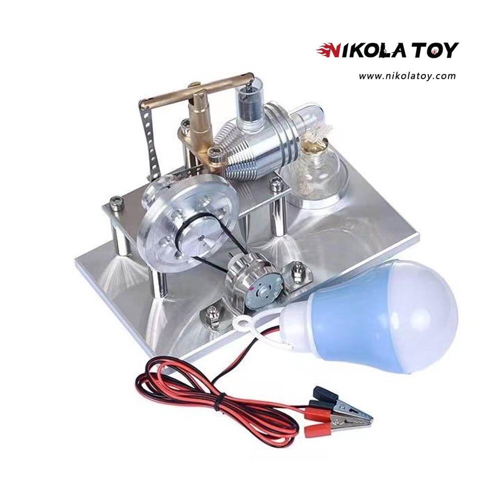 New Stirling engine+LED lights - Nikola Toy