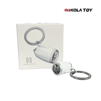 Flagship Aircraft Turbofan Engine Keychain