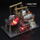 Double cylinder Stirling model+Voltmeter - Nikola Toy