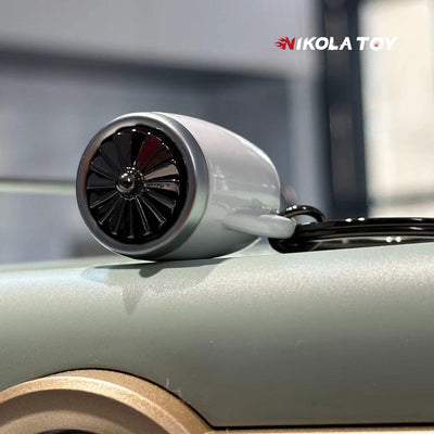 Flagship Aircraft Turbofan Engine Keychain