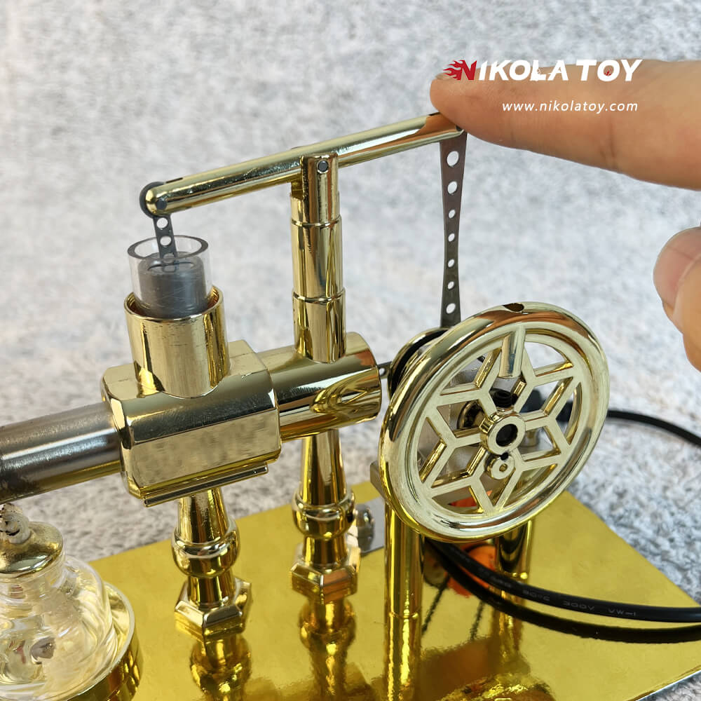 Stirling engine model - power generation+LED light - Nikola Toy