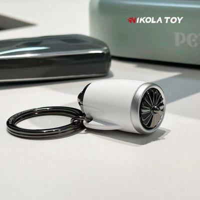 Flagship Aircraft Turbofan Engine Keychain