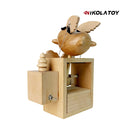 NIKOLATOY™ Wooden Art Desktop Ornament - Flying pig