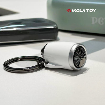 Flagship Aircraft Turbofan Engine Keychain