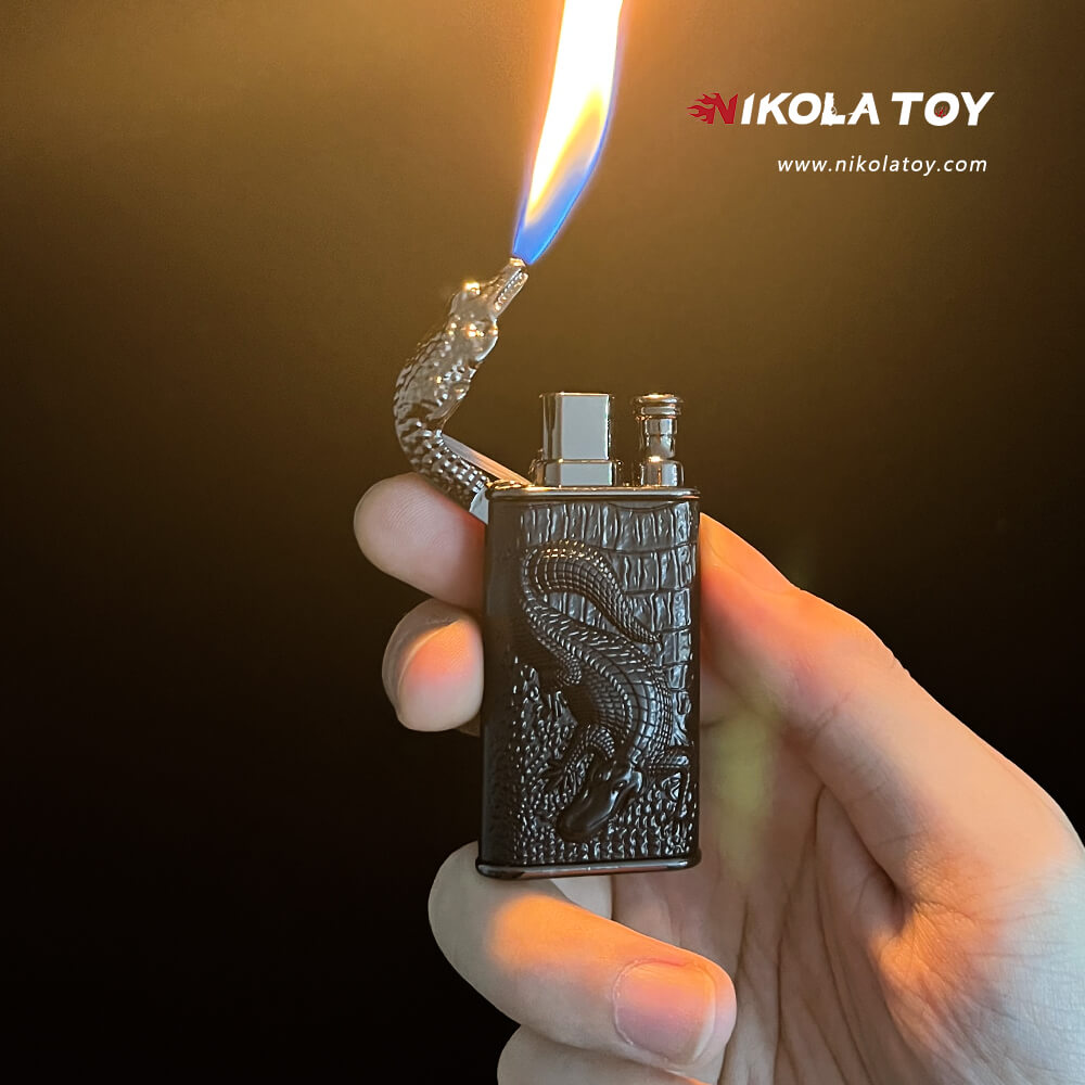 New Crocodile Double Flame Lighter