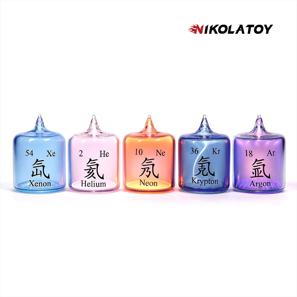Noble Gas Cylinder Glow Tube Set