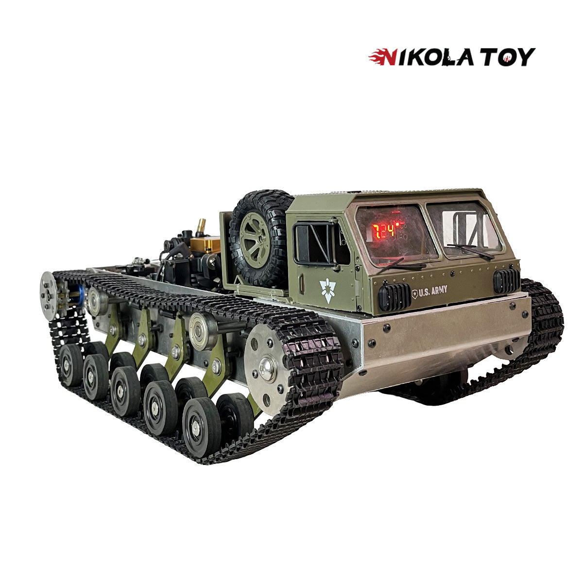 NikolaToy™ 1/14 3.5cc internal combustion engine RC tracked station vehicle