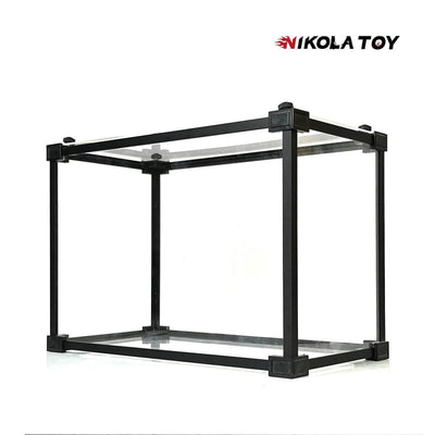 Alloy Frame High Transparent Dust Cover Storage Display Box