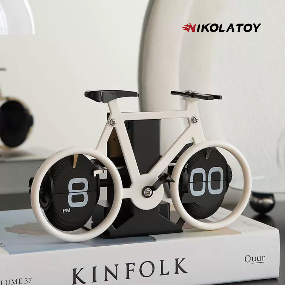 Creative Bicycle Automatic Page Turning Clock