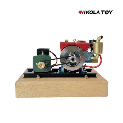 MUSA 1/8 2.6cc Mini Single-Cylinder Gas Powered Motor 4-Stroke Engine Model