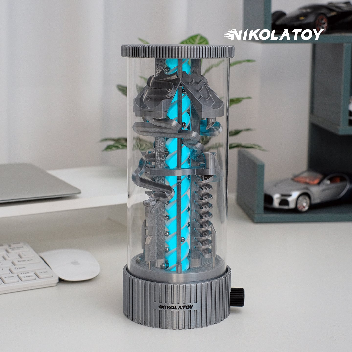 NIKOLATOY®Creative EDC Spinning Pinball RGB Desktop Night Light