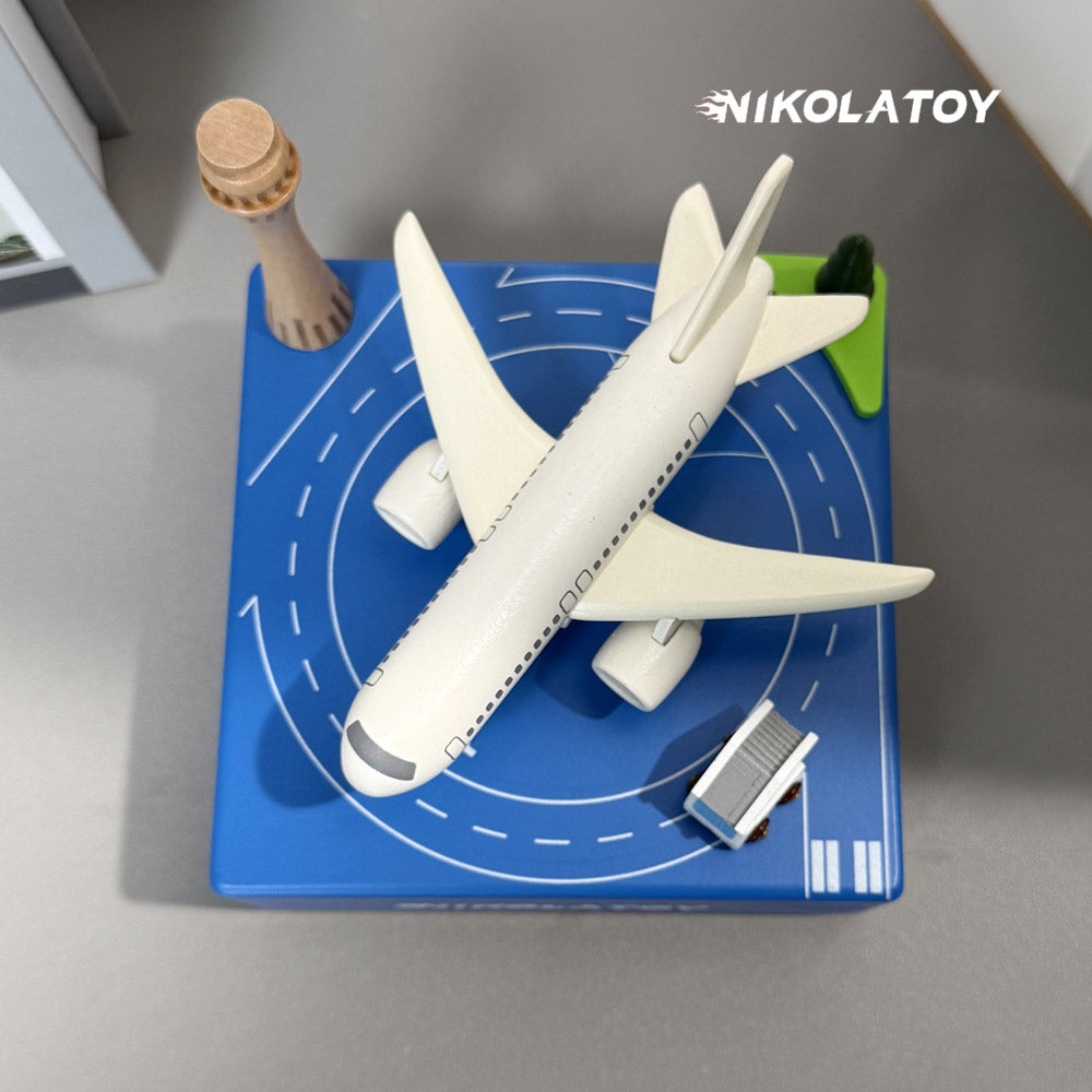 NIKOLATOY™ Wooden Art Music Box - Airport