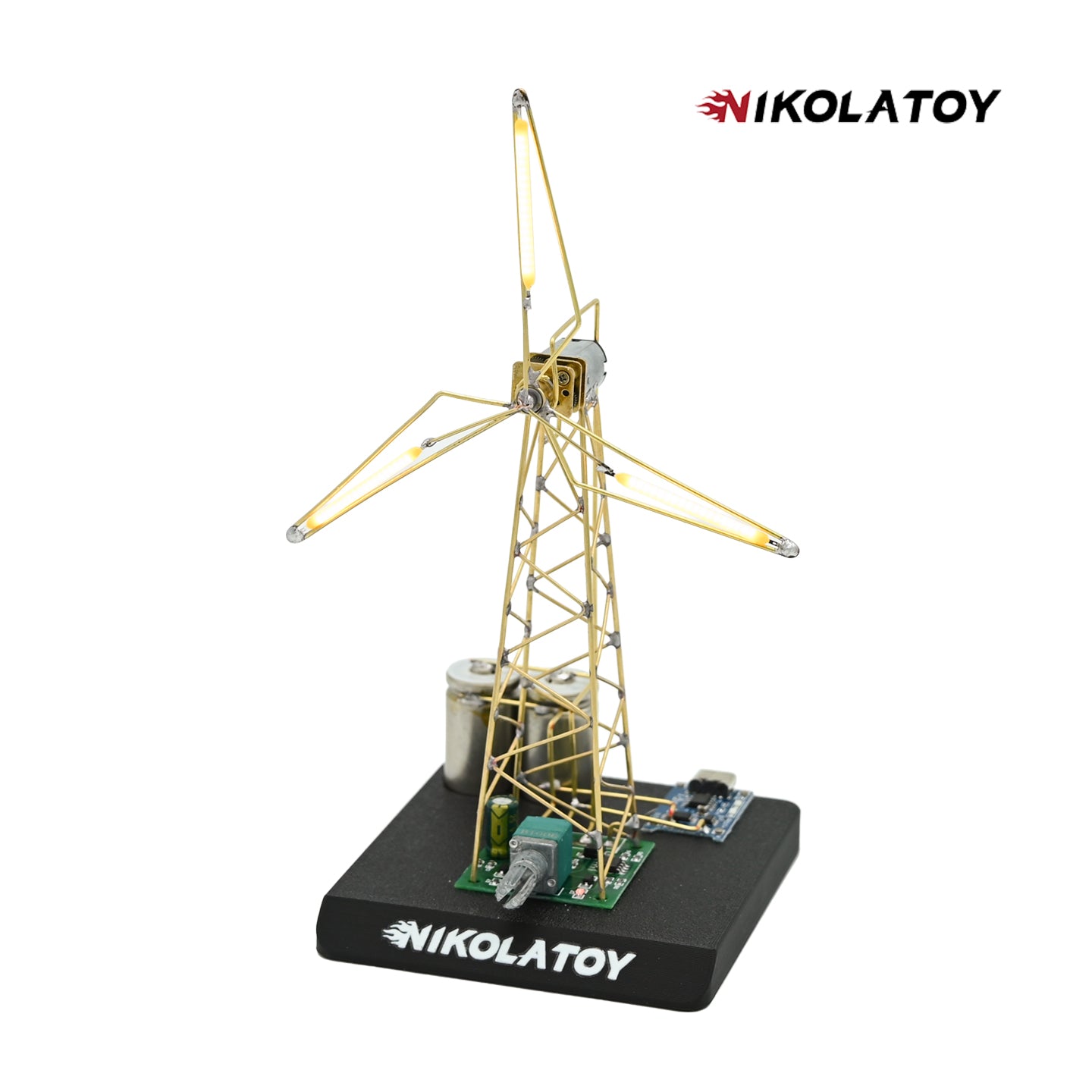 NIKOLATOY®DIY Windmill Night Light (Finished Product)