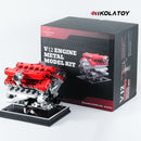 NikolaToy® TECHING V12 Car Engine Model Full Metal Assembling 12-Cylinder Building Kits 800+PCS
