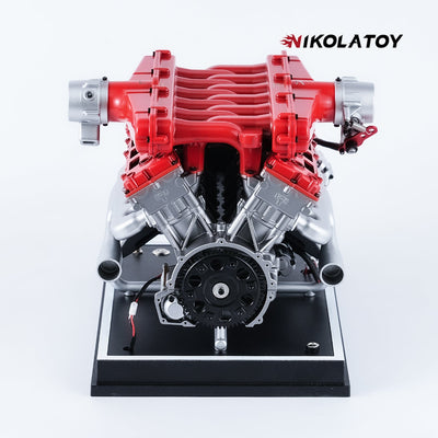 TECHING V12 Car Engine Model Full Metal Assembling 12-Cylinder Building Kits 800+PCS