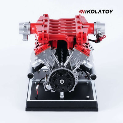 TECHING V12 Car Engine Model Full Metal Assembling 12-Cylinder Building Kits 800+PCS