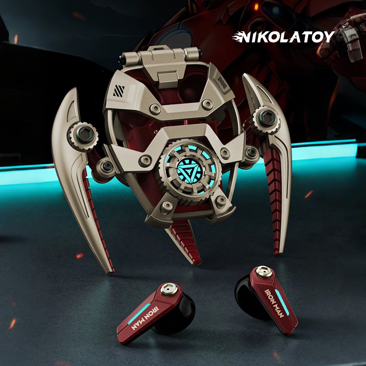 Iron Man Mech Bluetooth Noise Cancelling Earphones