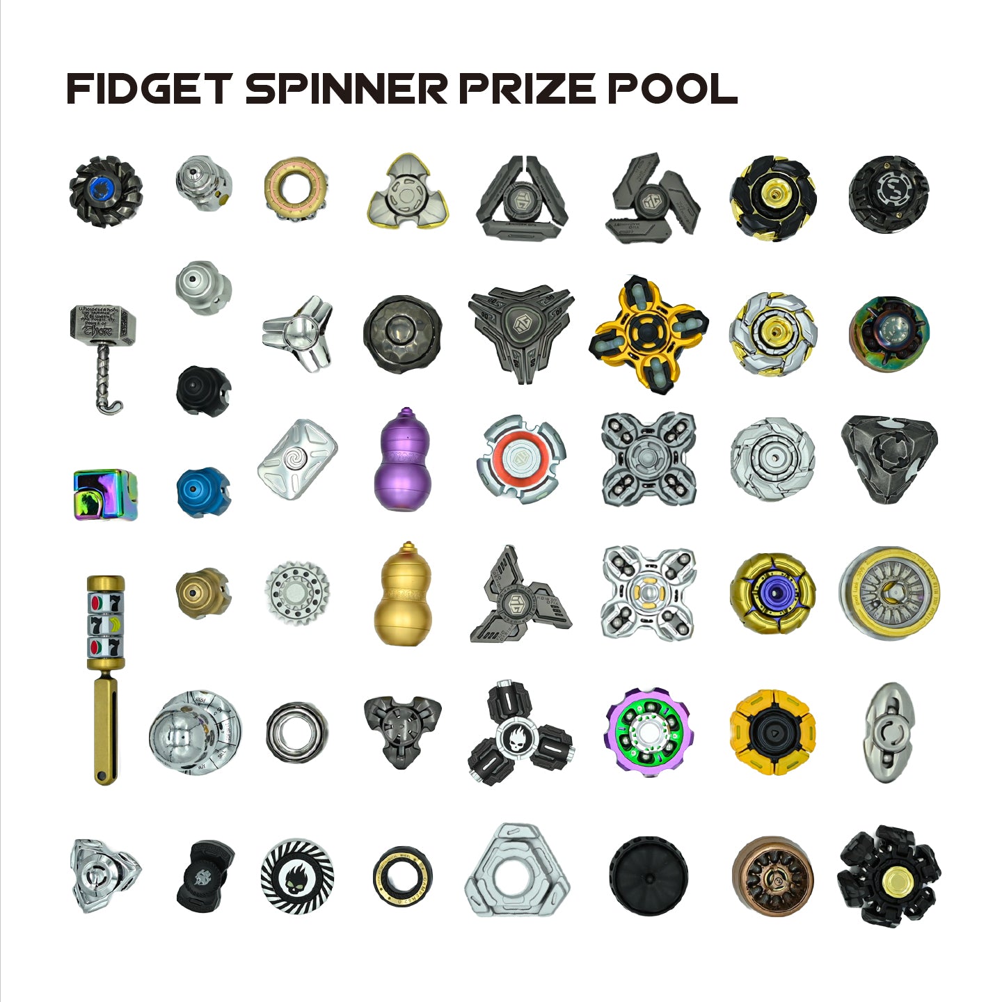 Fidgets Spinner Toy Poking Lottery - 3Pack