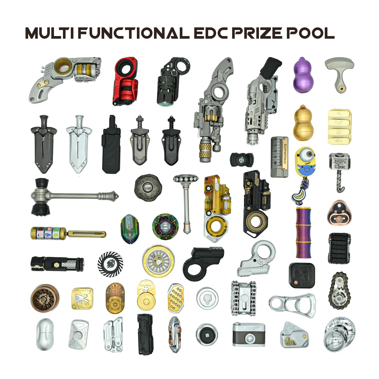 Multi-Functional Fidgets Toy Poking Lottery - 3Pack